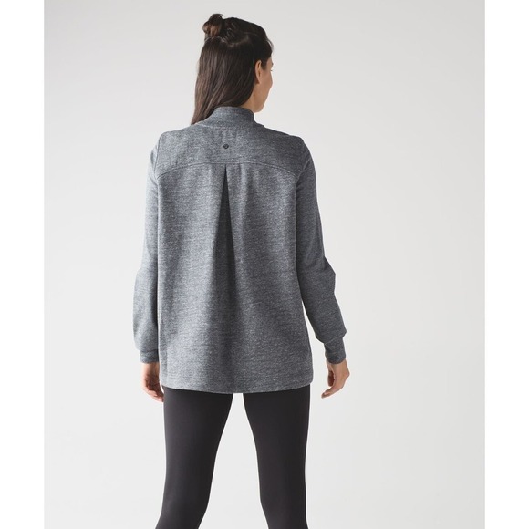 Lululemon Pleat To Street Bomber Jacket Heathered Gray Women's Size 10 H11148 - Picture 10 of 16